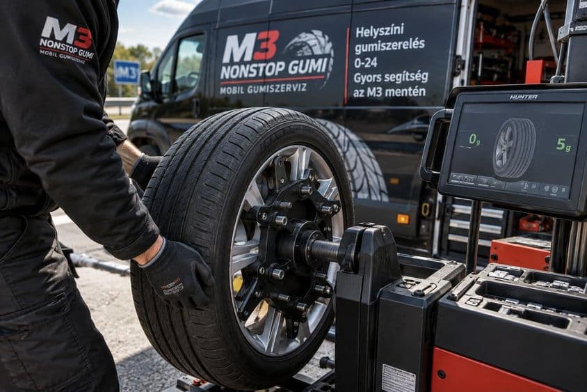 Peremadapteres centrírozás mobil gumiszervizben