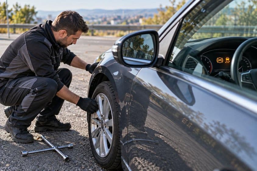 Kerékcsere utáni elektronikus hibajelzés