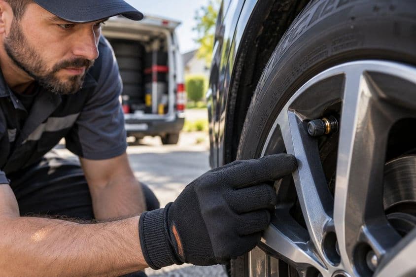TPMS érzékelő ellenőrzése kerékszelepen