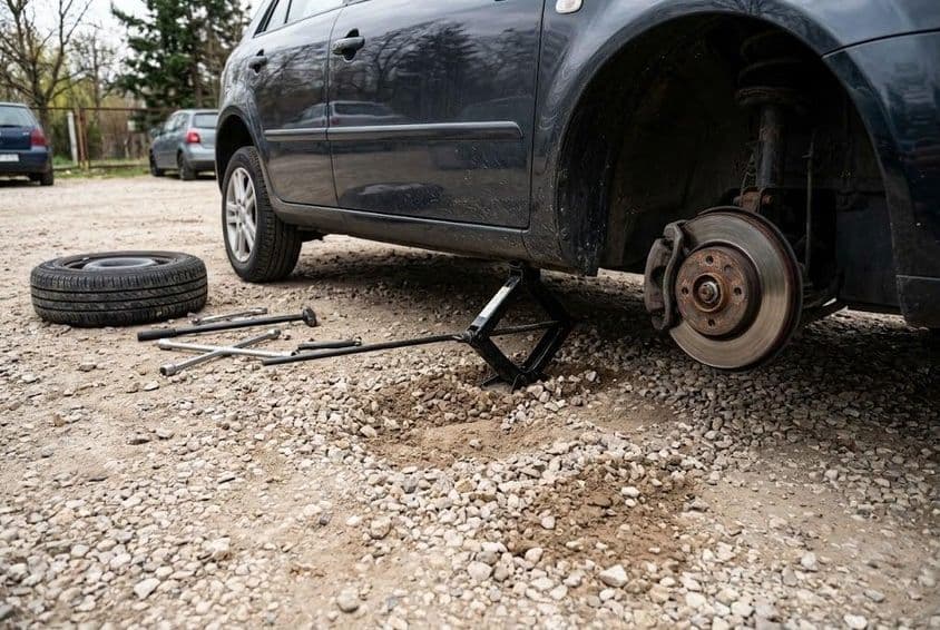 Süllyedő emelő murvás talajon